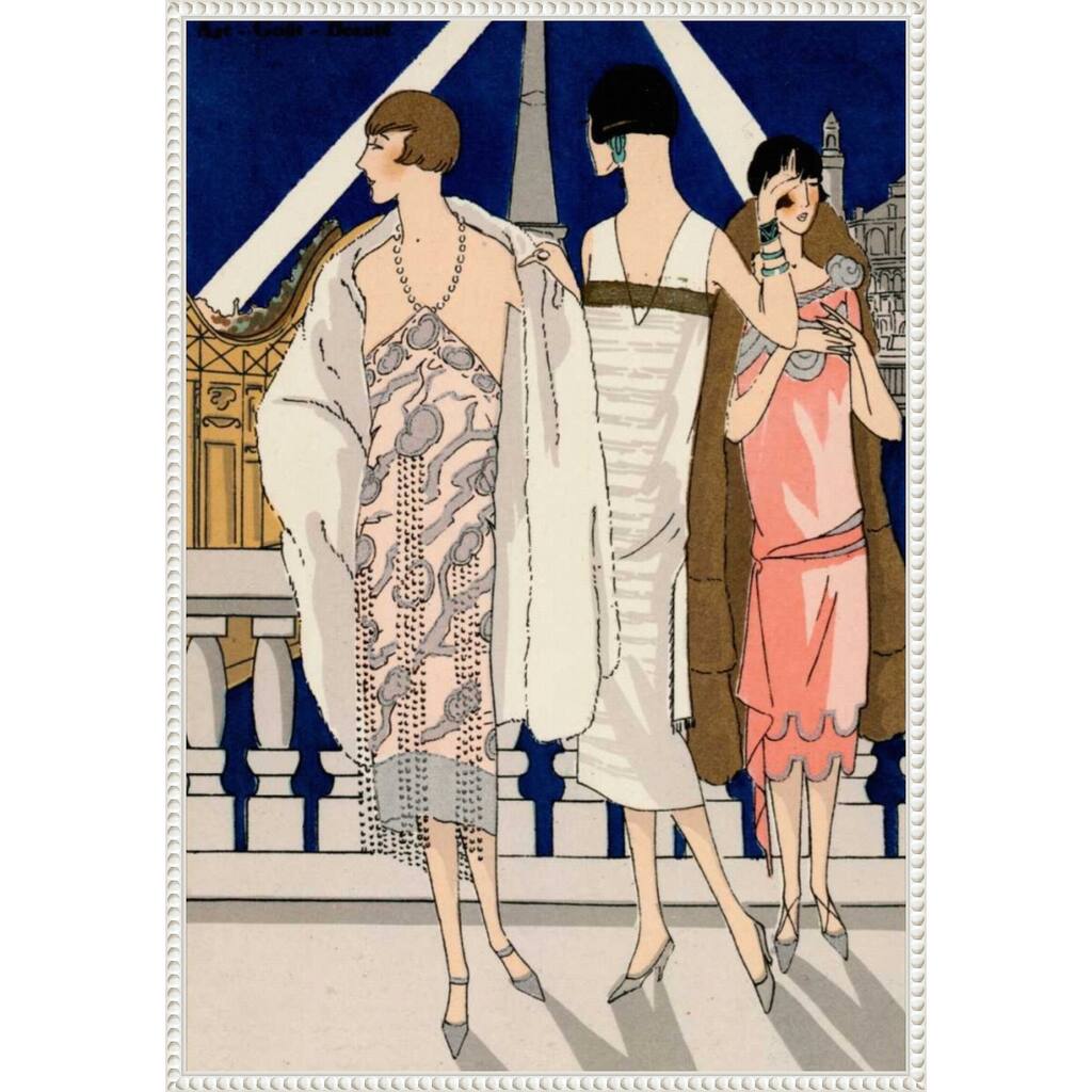 Vintage Couture No. 2 Framed Canvas Wall Art Print