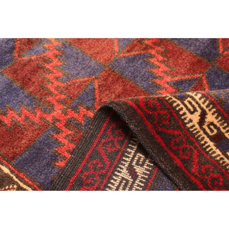 ECARPETGALLERY Hand-knotted Teimani Red Wool Rug - 2'11 x 4'6