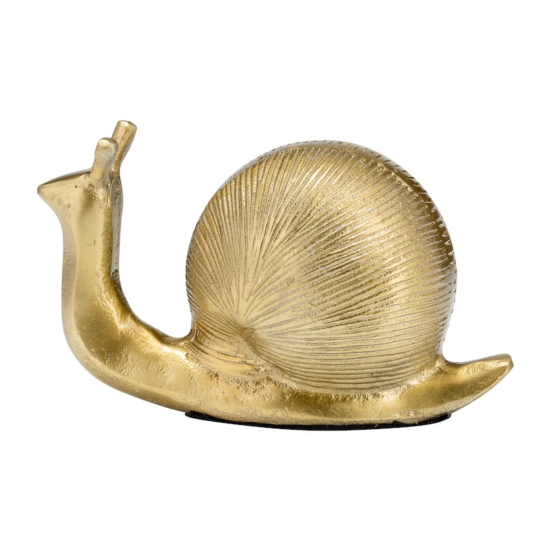 Decorative Metal Snail Figurine Statue - 7", Gold & Metallic - 6.75"