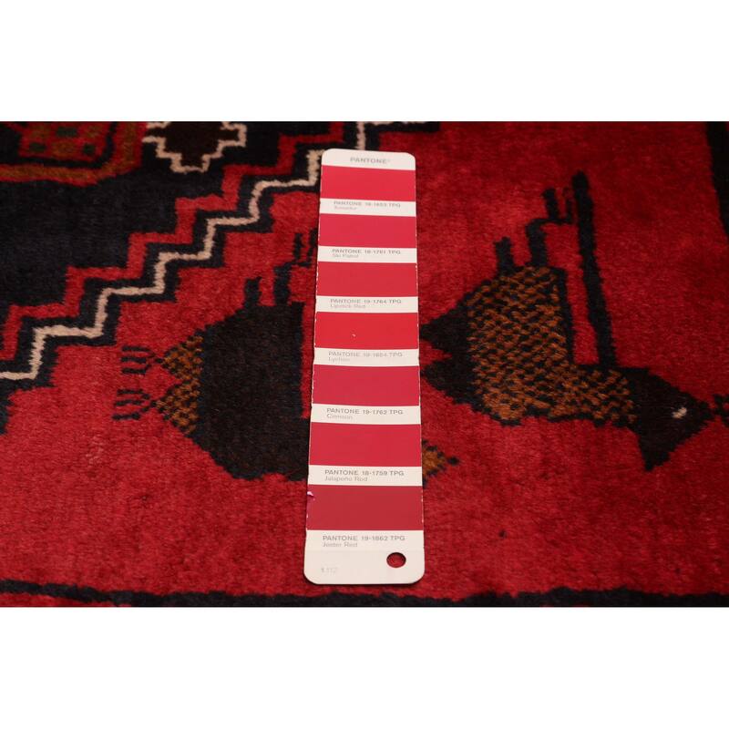 ECARPETGALLERY Hand-knotted Teimani Red Wool Rug - 6'9 x 11'0
