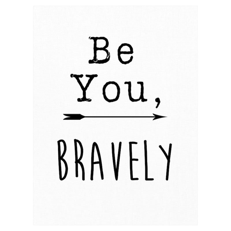 Be You Bravely Canvas Art Print