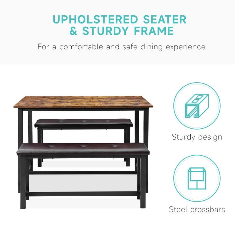 Industrial style dining table and chairs
