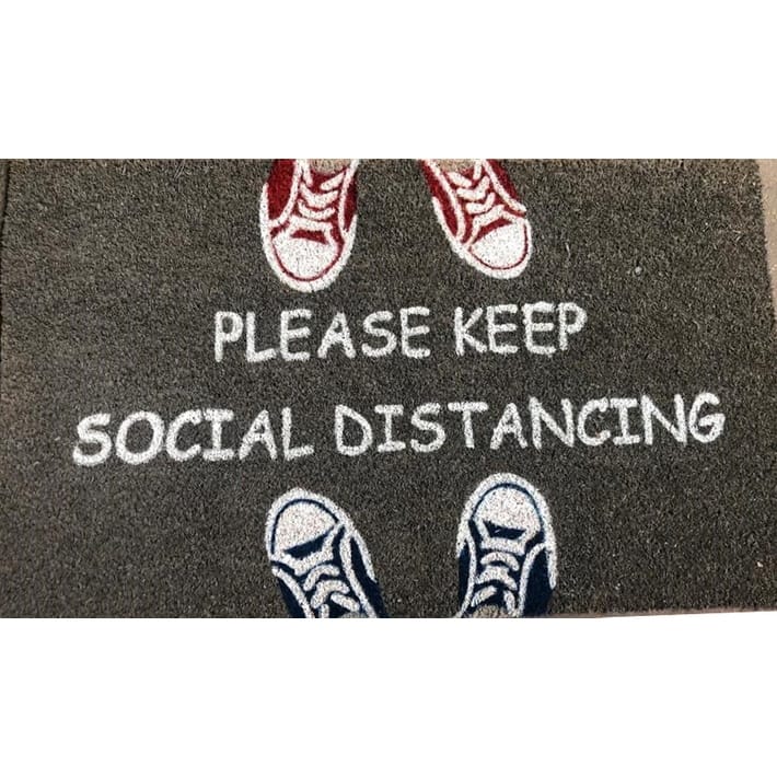 Social Distancing Outdoor Door Mat