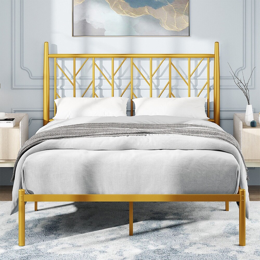 Vintage gold sales bed frame