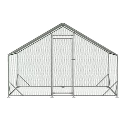 Walk-in Galvanized Metal Large Chicken Coop with Anti-Ultraviolet Cover