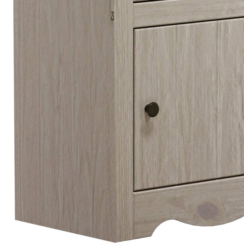 White 1 Drawer 21 in. W Nightstand with Sturdy Hardware and Ample Storage