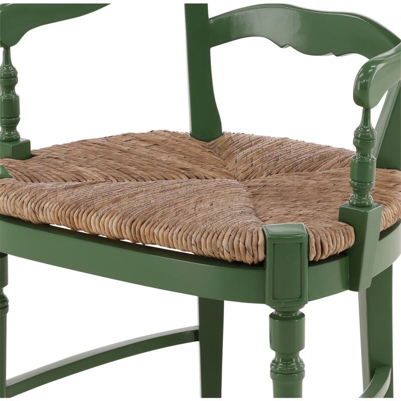 Furniture Classics Mahogany Rush Seat Maverick Arm Chair