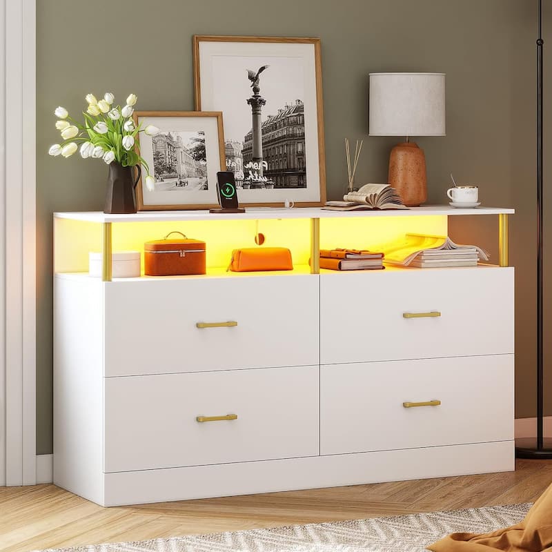 Dresser Bedroom Drawers Dressers Chests of Drawers Charging Station
