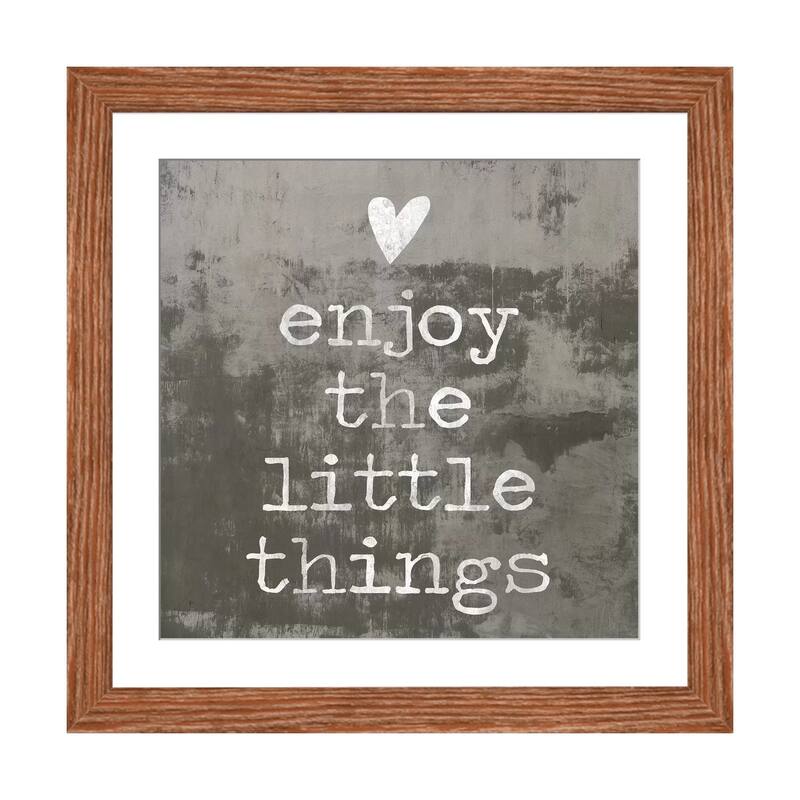 iCanvas "Enjoy The little things II" by Jamie MacDowell - Walnut - 24x24x1