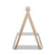 preview thumbnail 6 of 18, Twin Size Tent Floor Kids Bed Frame with Triangle Structure, Sturdy Solid Wood Frame, X-Shaped Safety Railings, White+Natural
