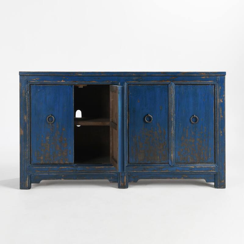 Classic Home Amherst 4-Drawer Reclaimed Pine Wood Sideboard Buffet