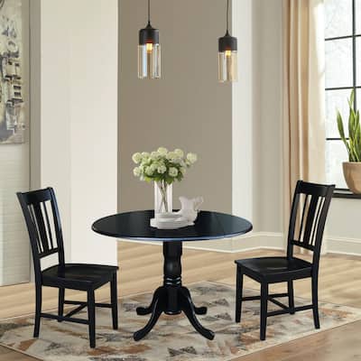 42" Dual Drop Leaf Table With 2 San Remo Chairs