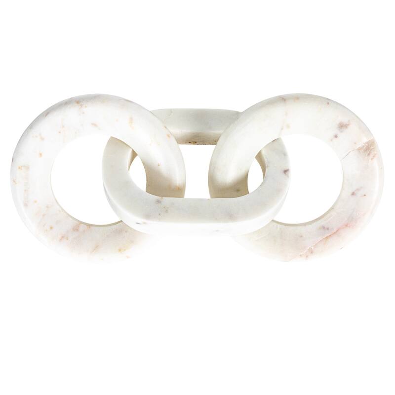 Marble Chain Decor, White