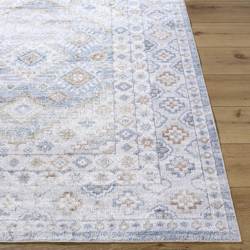 Livabliss Lillian Traditional Medallion Indoor/Outdoor Area Rug