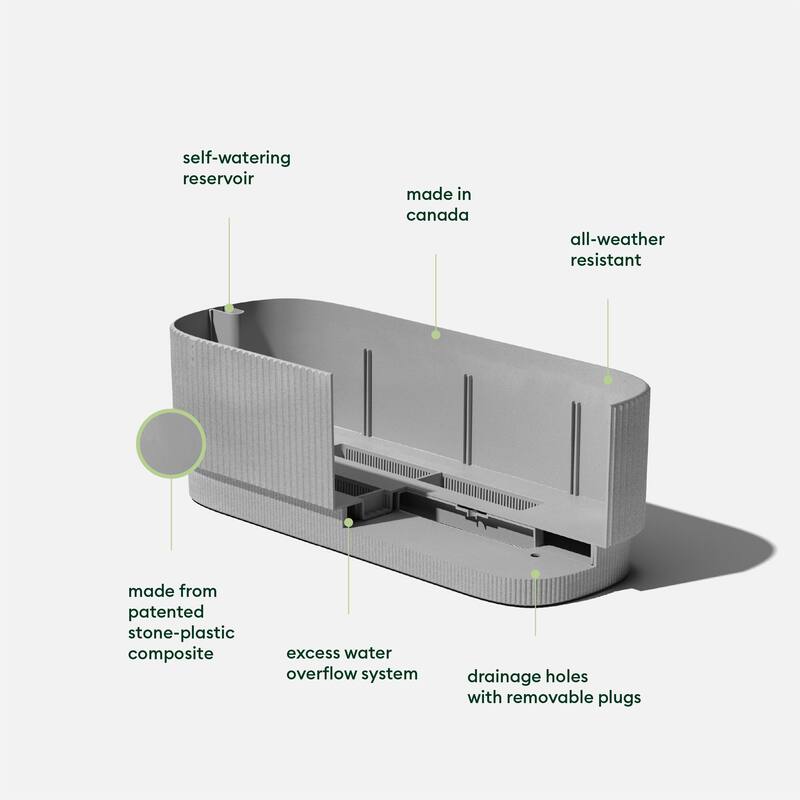 Veradek Demi Series 42'' Self-Watering Plastic Garden Bed