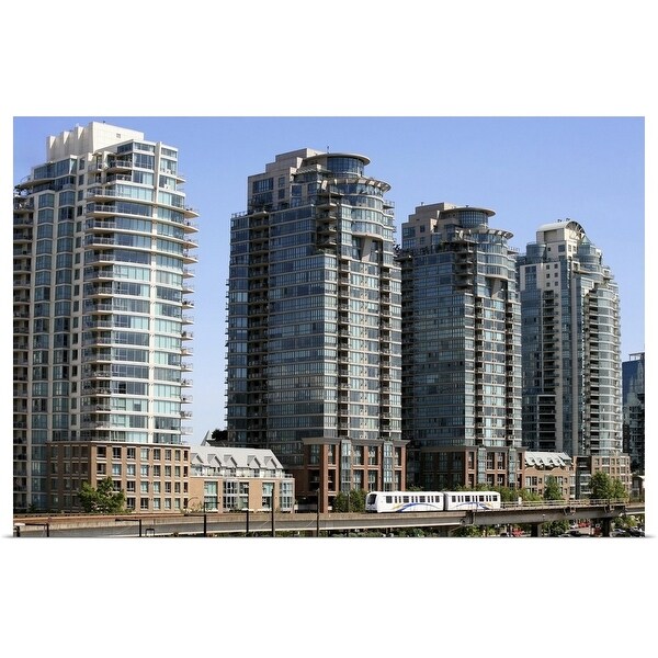 "Elevated Sky Train in Downtown Vancouver, Canada" Poster Print