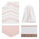 preview thumbnail 2 of 4, Boho Bohemian Girl 4pc Nursery Crib Bedding Set - Blush Pink and White Farmhouse Shabby Chic Designer Modern Minimalist Fringe