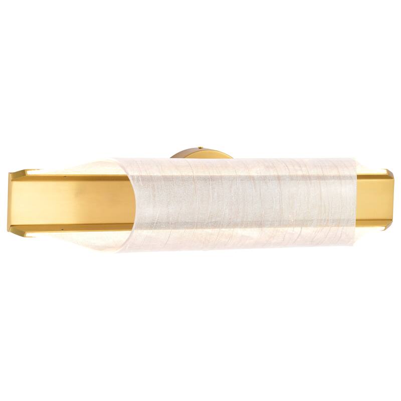 Idris LED 3 Light Wall Sconce Vintage Brass Finish Light Guide Panels - Vintage Brass