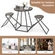 preview thumbnail 8 of 8, Costway 3-Piece Bar Table Set Round Pub Dining Table & 2 Foldable - See Details