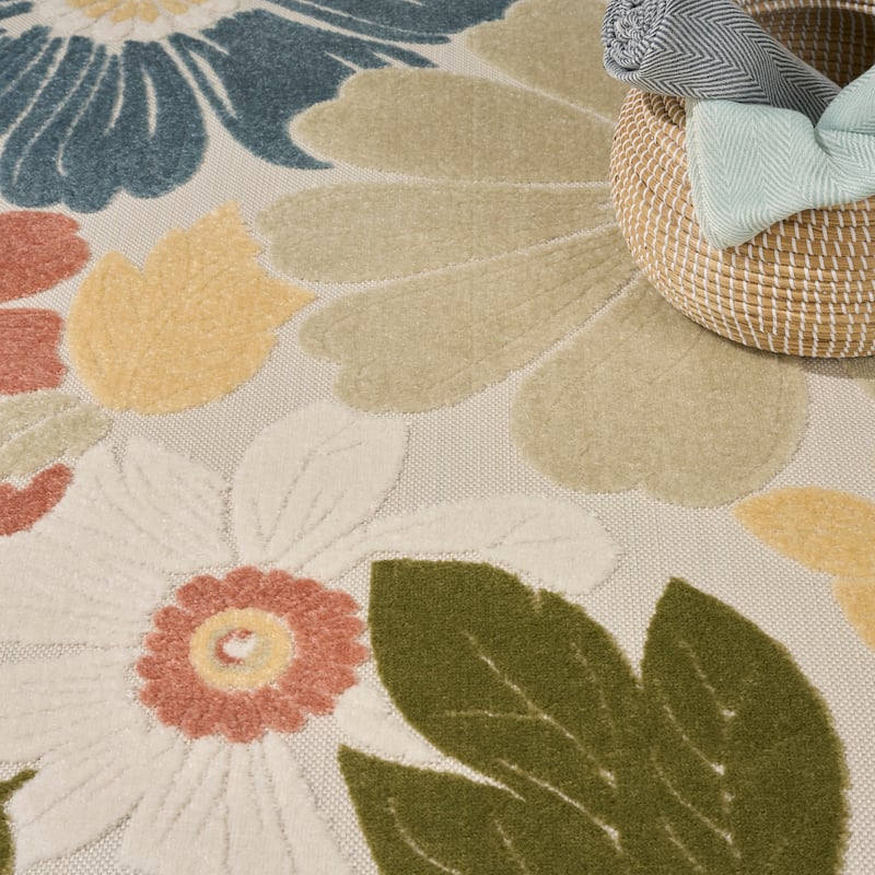 Nourison Aloha Indoor/Outdoor Floral Area Rug