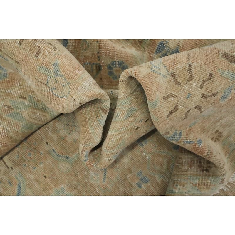 Hand Knotted Oriental 100% Wool Carpet Traditional All-Over Multi-Colored Tabriz Area Rug - 10' 4'' X 7' 6''