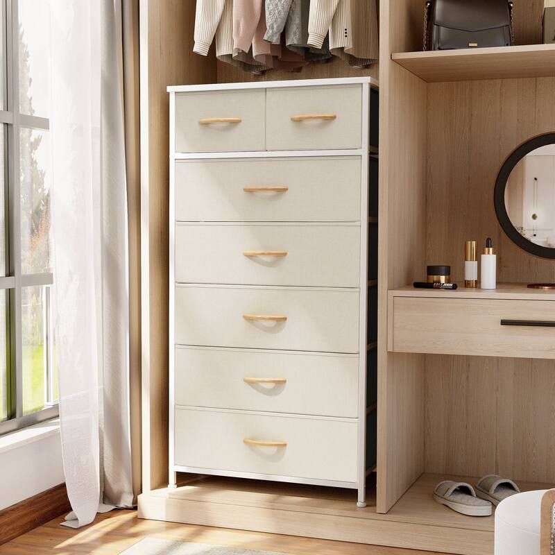 Vertical Storage Dresser 7-drawer Chest Closet Organizer Unit for Bedroom