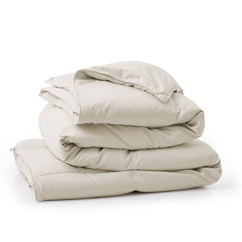 Medium Warmth All Season 600 Fill Power White Goose Feather Down Comforter Duvet Insert