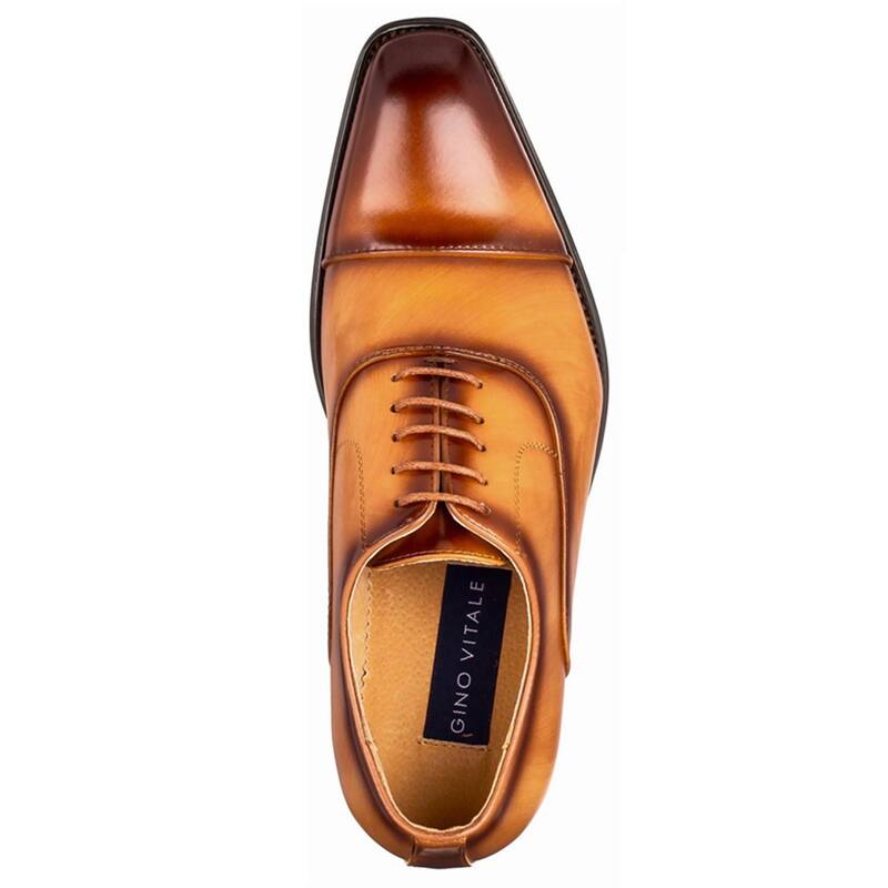 Gino Vitale Lace-up Cap Toe Dress Shoes - Brown - 13