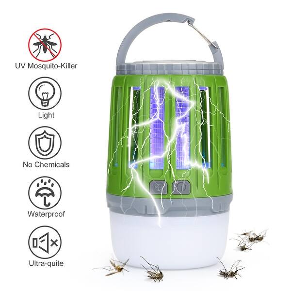 Outdoor Mosquito Killer Lamp Fly bug Zapper LED Camping Night Light 2500mah USB