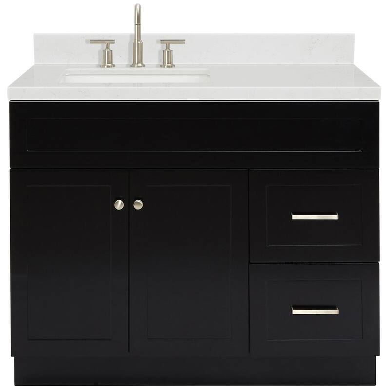 Ariel F042SLCQRVO Hamlet 42" Free Standing Single Basin Vanity Set - Black
