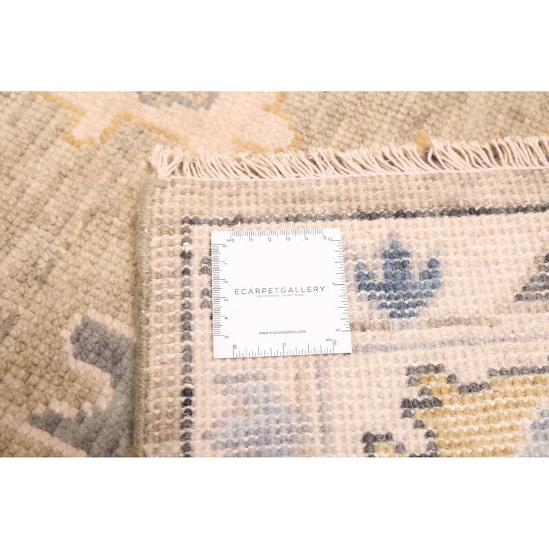 ECARPETGALLERY Hand-knotted Modern Oushak Khaki Wool Rug - 8'1 x 10'1