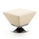 preview thumbnail 15 of 15, Manhattan Comfort Diamond Polished Chrome Swivel Ottoman Brown