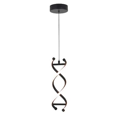 Artika DNA Integrated LED Pendant Light Fixture, Black