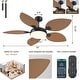 preview thumbnail 2 of 5, 52" Tropical Ceiling Fans with Lights 6-Speed, Dimmable for Farmhouse Modern Living Room Patio - 52 Inches