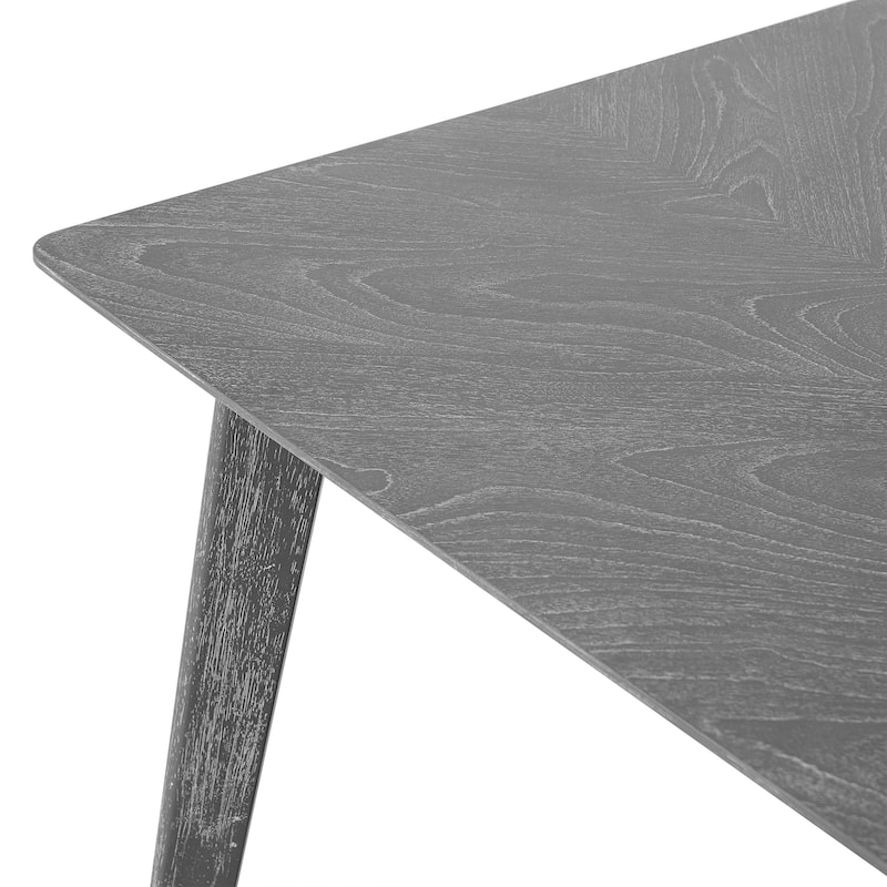 Retro Dining Table, Kitchen Room Table For 6,Minimalist Rectangular Dinette Table,Rubberwood Legs