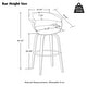 preview thumbnail 8 of 167, Glitzhome Set of 2 or 4 Modern Counter & Bar Height Wooden Swivel Bar Stools