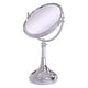 preview thumbnail 13 of 15, Allied Brass Height Adjustable 8 Inch Vanity Top Make-Up Mirror 3X Magnification