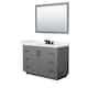 Option Dark Gray, Black Trim, White Quartz Top
