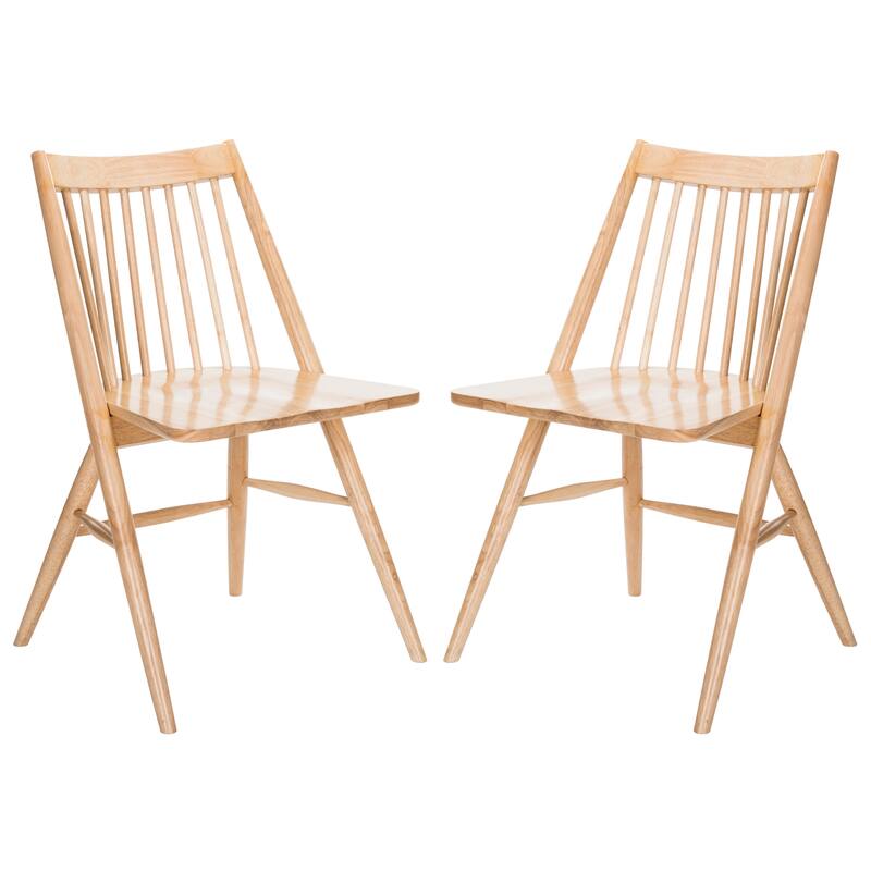 SAFAVIEH Orelia 19 Inch Black Spindle Dining Chair (Set of 2) - 21Wx22Dx34H