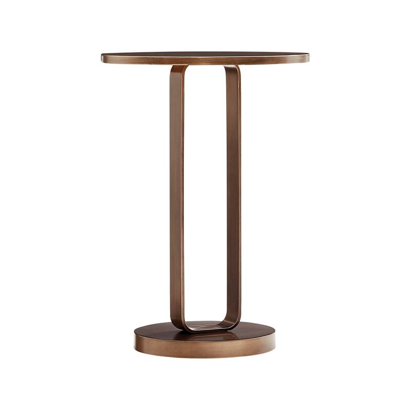 Tareel Antique Bronze Round Accent Table