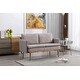 preview thumbnail 23 of 48, Polyester Upholstered Living Room loveseats sofa With Golden Legs