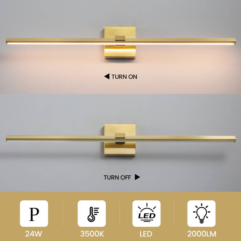 Modern Vanity Lighting Fixtures 24/32/39'' Bathroom Vanity Lights Over Mirror Wall Sconce for Bathroom