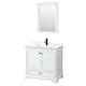 Option White / White Quartz Top / Matte Black Hardware