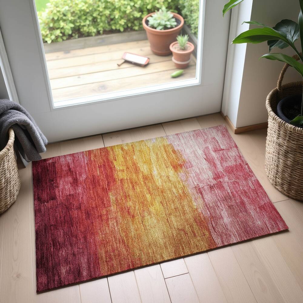 Premium Washable Super Soft Ombre Brushstrokes Mayfield Rug