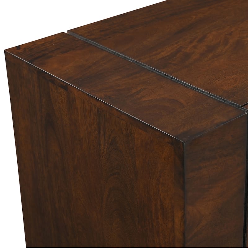 Quinn Contemporary Hardwood Storage Sideboard by Sevita - 70" W x 18" D x 34" H