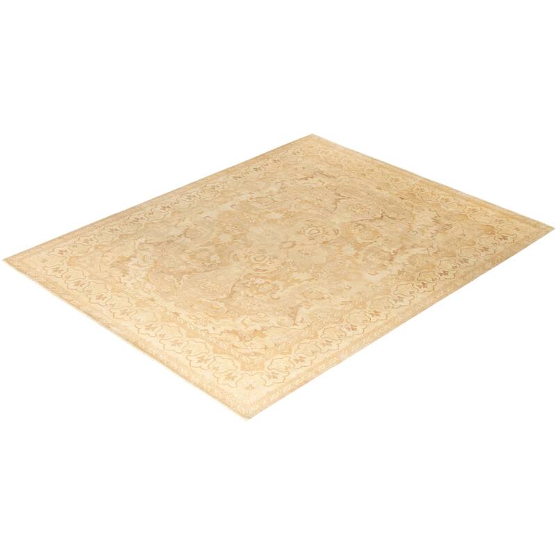 Overdyed, One-of-a-Kind Hand-Knotted Area Rug - Ivory - 7' 10" x 10' 0"