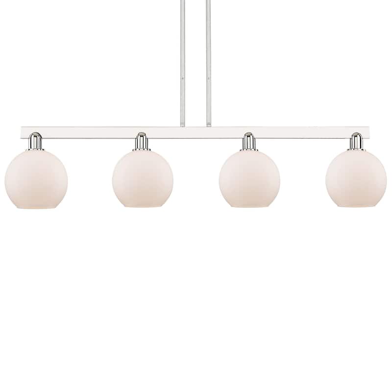 Innovations Lighting 716-4I-11-51 Athens Linear Athens 4 Light 51" - Polished Nickel / Matte White