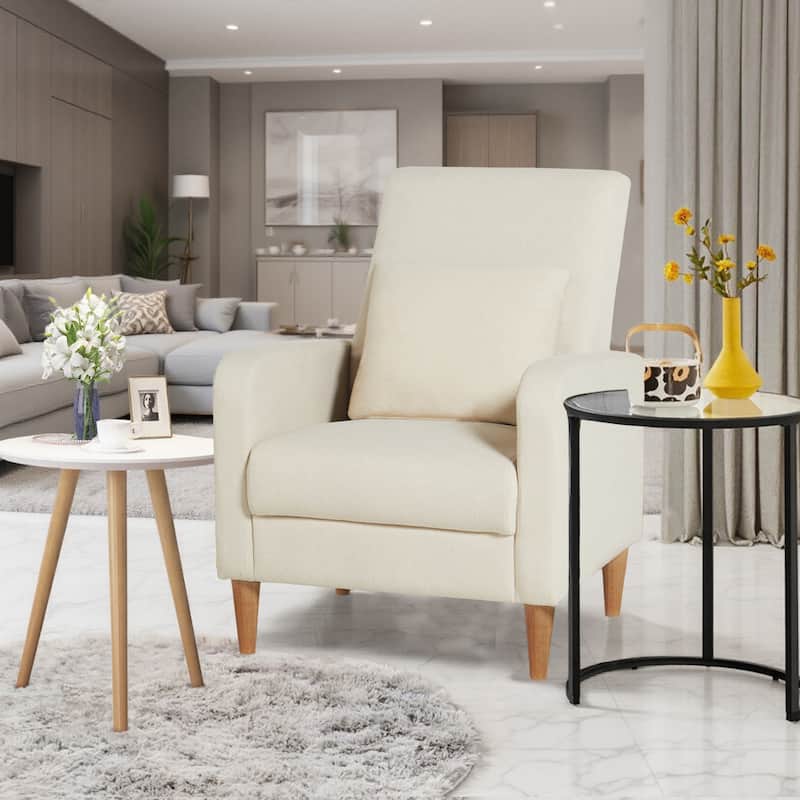 Fabric/Leather Modern Accent Chairs with Lounge Seat