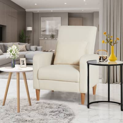 Fabric/Leather Modern Accent Chairs with Lounge Seat