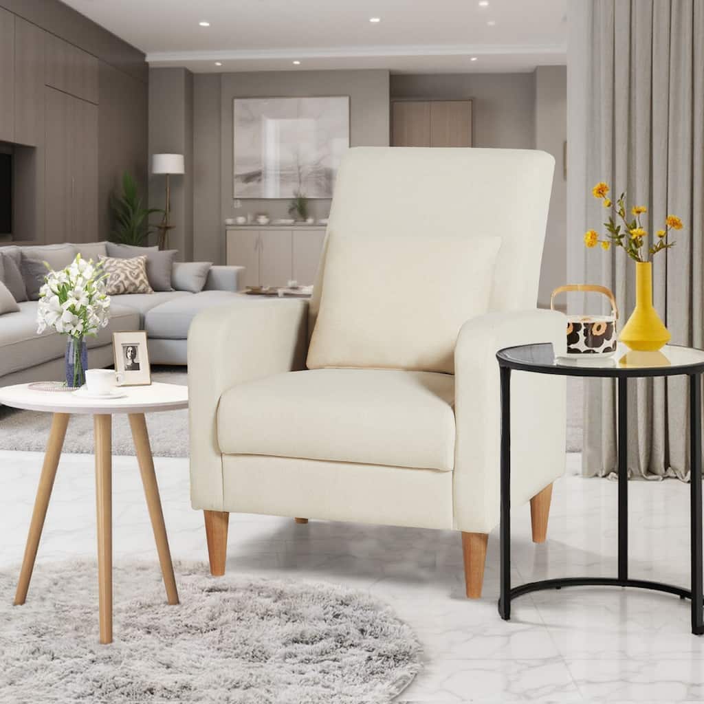 Fabric/Leather Modern Accent Chairs with Lounge Seat